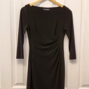 Lauren By Ralph Lauren Black Sheath Dress | Size 2 | Classic Little Black Dress